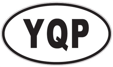YQP - 3 Letter Initials Oval Magnet