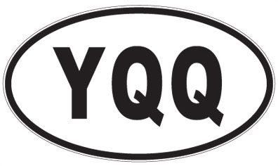 YQQ - 3 Letter Initials Oval Magnet