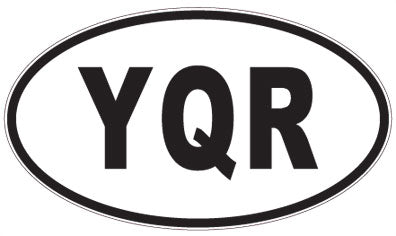 YQR - 3 Letter Initials Oval Magnet