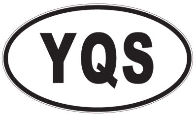 YQS - 3 Letter Initials Oval Sticker