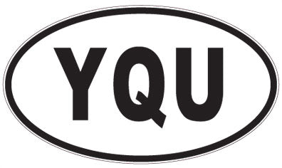 YQU - 3 Letter Initials Oval Sticker