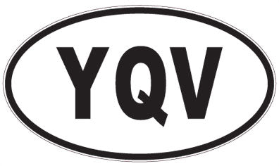 YQV - 3 Letter Initials Oval Sticker