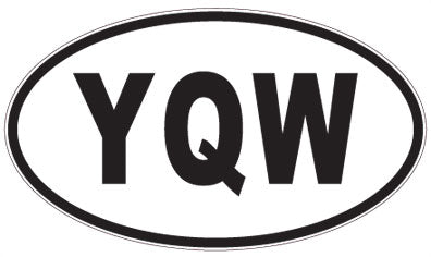 YQW - 3 Letter Initials Oval Magnet