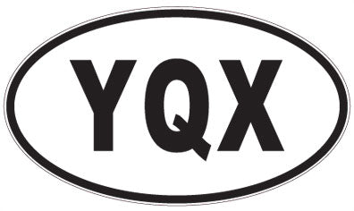 YQX - 3 Letter Initials Oval Sticker