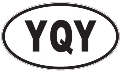 YQY - 3 Letter Initials Oval Sticker