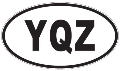 YQZ - 3 Letter Initials Oval Magnet