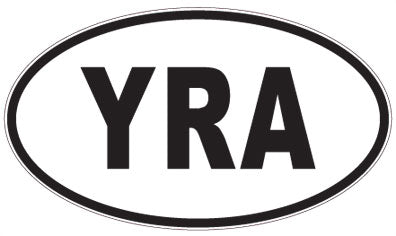 YRA - 3 Letter Initials Oval Magnet
