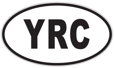 YRC - 3 Letter Initials Oval Sticker