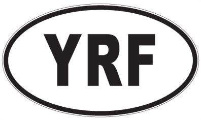 YRF - 3 Letter Initials Oval Sticker