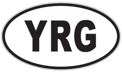 YRG - 3 Letter Initials Oval Sticker