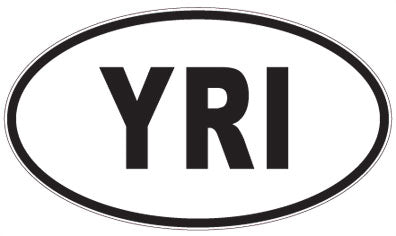 YRI - 3 Letter Initials Oval Sticker