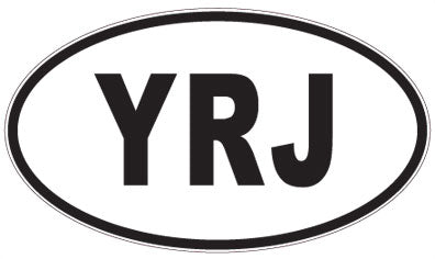 YRJ - 3 Letter Initials Oval Magnet