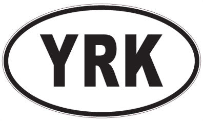 YRK - 3 Letter Initials Oval Magnet