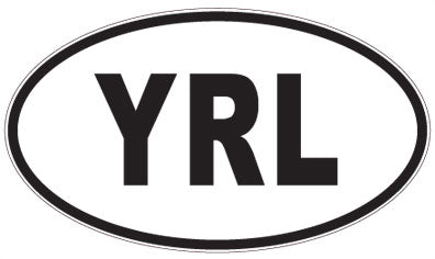YRL - 3 Letter Initials Oval Magnet