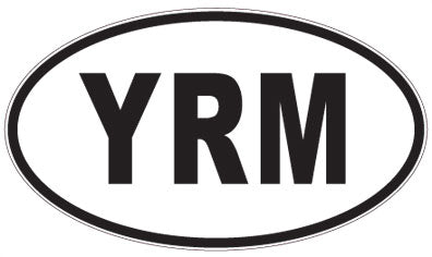 YRM - 3 Letter Initials Oval Magnet