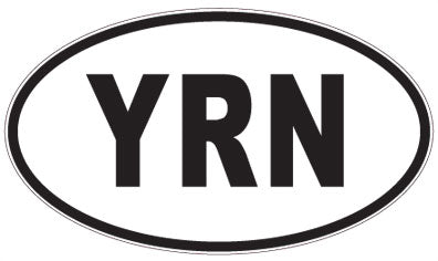 YRN - 3 Letter Initials Oval Sticker