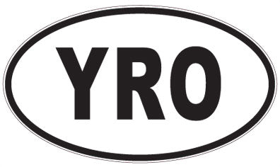 YRO - 3 Letter Initials Oval Magnet