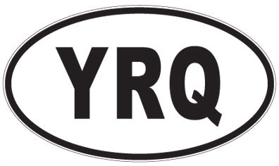 YRQ - 3 Letter Initials Oval Magnet