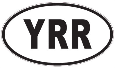 YRR - 3 Letter Initials Oval Magnet