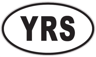 YRS - 3 Letter Initials Oval Sticker
