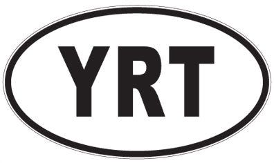 YRT - 3 Letter Initials Oval Sticker