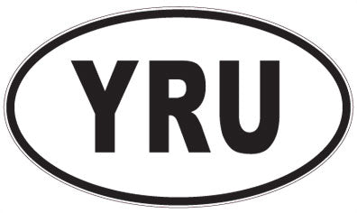 YRU - 3 Letter Initials Oval Magnet
