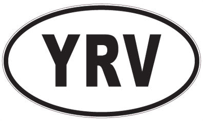 YRV - 3 Letter Initials Oval Sticker
