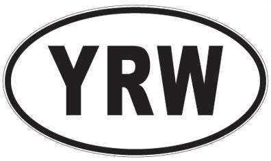 YRW - 3 Letter Initials Oval Sticker