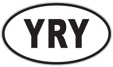 YRY - 3 Letter Initials Oval Magnet