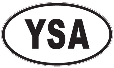 YSA - 3 Letter Initials Oval Sticker