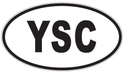 YSC - 3 Letter Initials Oval Sticker