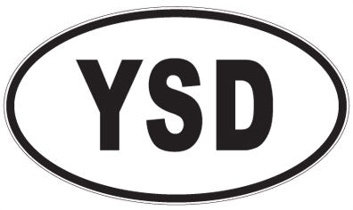 YSD - 3 Letter Initials Oval Magnet