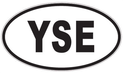 YSE - 3 Letter Initials Oval Magnet