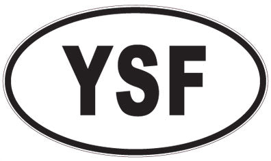 YSF - 3 Letter Initials Oval Magnet