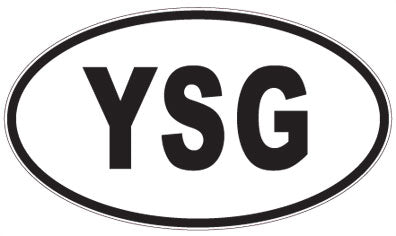 YSG - 3 Letter Initials Oval Sticker