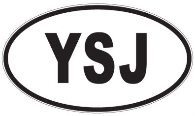 YSJ - 3 Letter Initials Oval Magnet