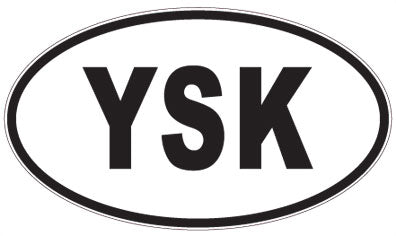 YSK - 3 Letter Initials Oval Sticker