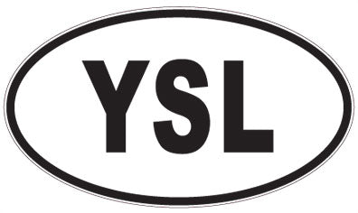 YSL - 3 Letter Initials Oval Sticker