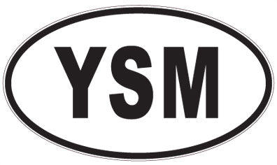YSM - 3 Letter Initials Oval Magnet