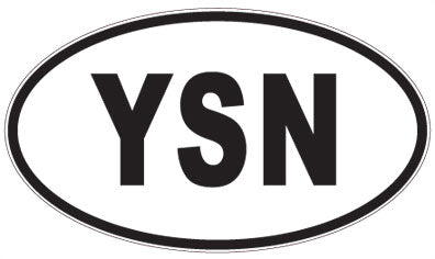 YSN - 3 Letter Initials Oval Sticker