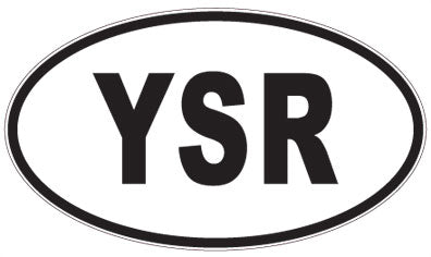 YSR - 3 Letter Initials Oval Sticker