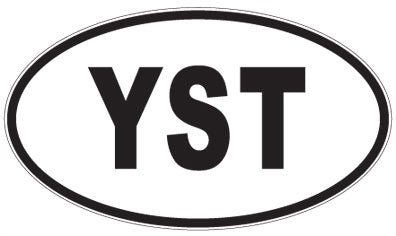 YST - 3 Letter Initials Oval Sticker