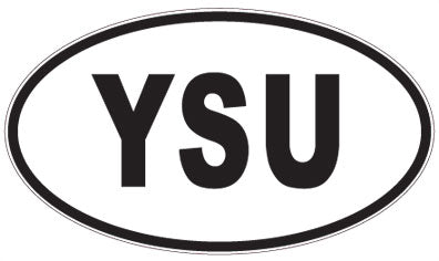 YSU - 3 Letter Initials Oval Magnet