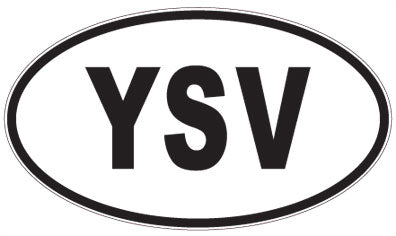 YSV - 3 Letter Initials Oval Sticker