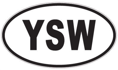 YSW - 3 Letter Initials Oval Magnet