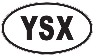 YSX - 3 Letter Initials Oval Sticker