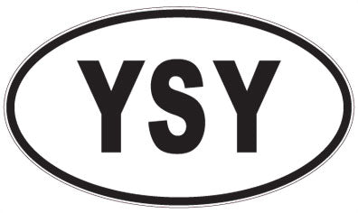 YSY - 3 Letter Initials Oval Sticker