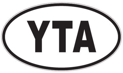YTA - 3 Letter Initials Oval Sticker