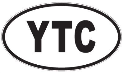 YTC - 3 Letter Initials Oval Sticker