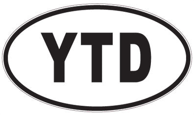 YTD - 3 Letter Initials Oval Sticker